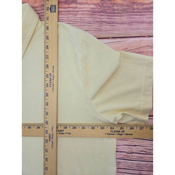 Travis Mathew Mens XXL Yellow Polo Shirt Pima Cotton Blend - Picture 9 of 9
